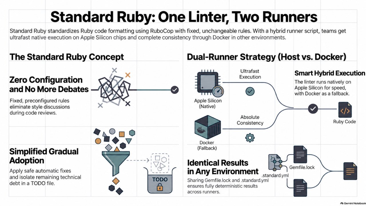 Standard Ruby on Apple Silicon and Docker: One Linter, Two Runners